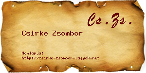 Csirke Zsombor névjegykártya