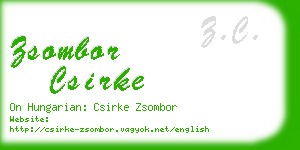 zsombor csirke business card